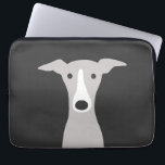 Capa Para Notebook Galgo Grego, Galgo Grego italiano ou Cão Beijo<br><div class="desc">Um desenho bonito de uma cinza e um cão branco de desenho animado Greyhound. Uma capa de computador de laptop perfeita para qualquer um que ame um Greyhound, um Greyhound italiano ou um Whippet. Visite o Doodle World de Jenn para obter ainda mais diversão em arte animal e acessórios legal...</div>
