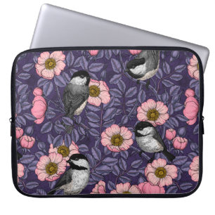 Capa Para Notebook Galinhas na rosa selvagem de rosa e violeta