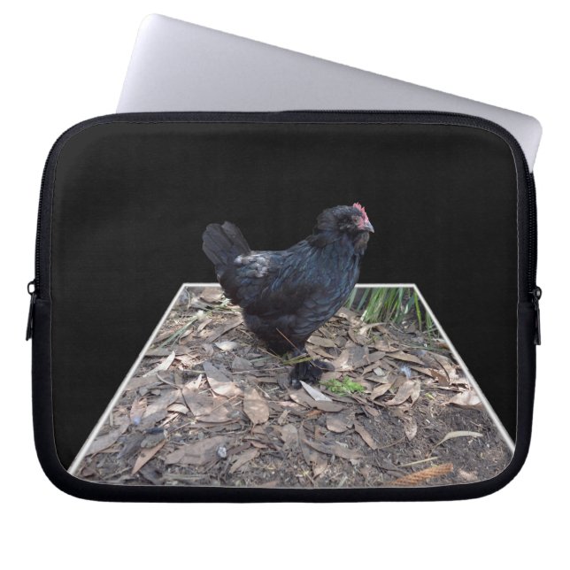 Capa Para Notebook Galo Negro Fluffy (Frente)
