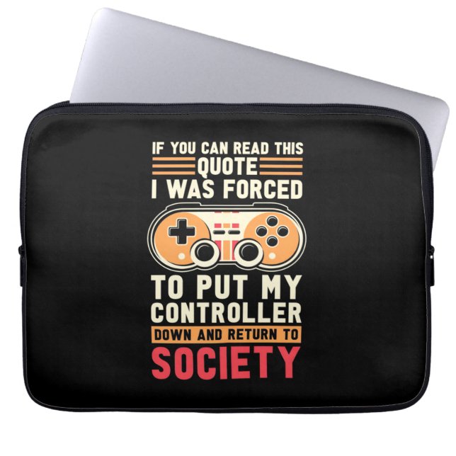 Capa Para Notebook Gamer Foi Forçado A Colocar Meu Controlador (Frente)