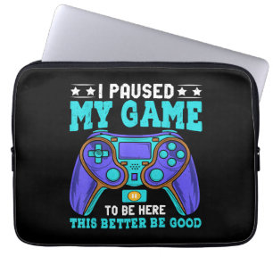 Capa Para Notebook Gamer Shirt Boys Men Crianças Pausaram Meu Jogo Pa