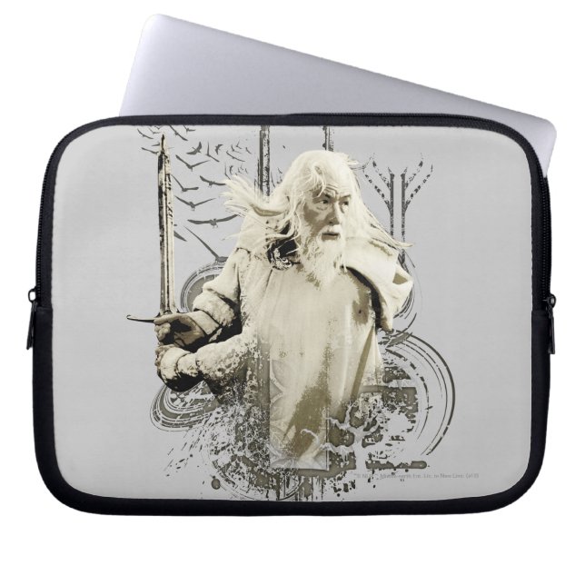 Capa Para Notebook GANDALF™ com Colagem de Vetor de Espadas (Frente)