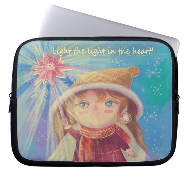 Capa Para Notebook gangel de Natal bonito (Frente)