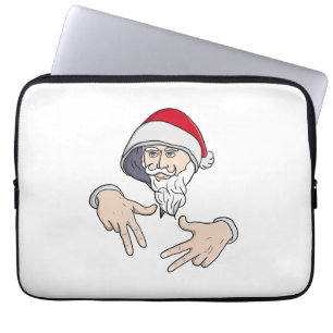 Capa Para Notebook Gangsta legal Hip Hop Hand Rap Santa Claus