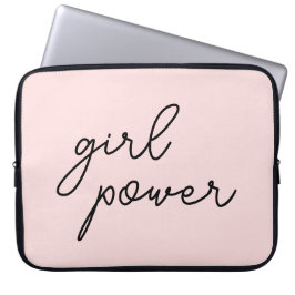 Capa Para Notebook Gangue de Meninas Rosa Fofo Poder Feminino Moderno