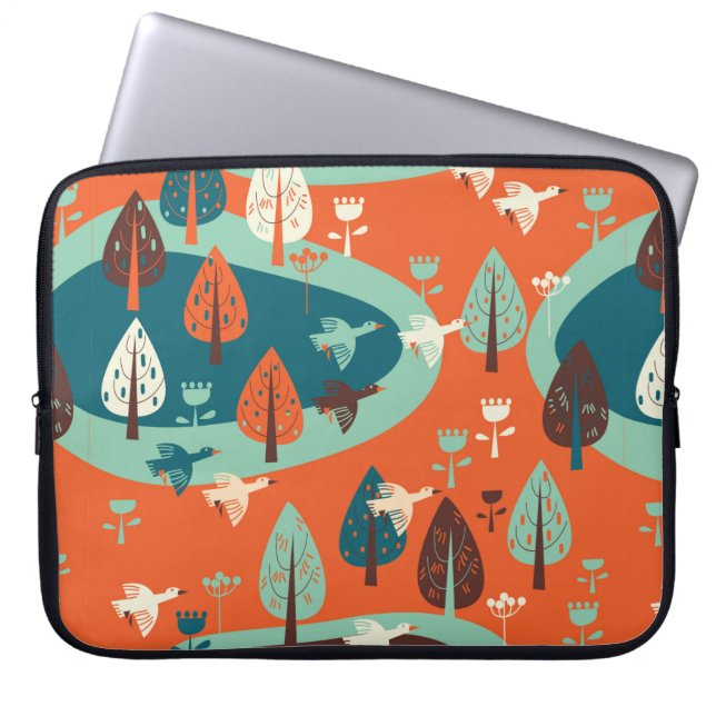Capa Para Notebook gansos e florestas (Frente)