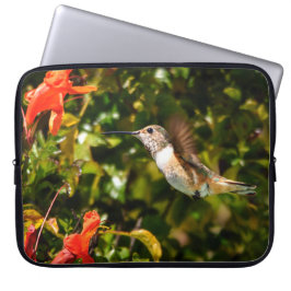 Capa Para Notebook Garden Jewel: Hummingbird in Bloom