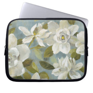 Capa Para Notebook Gardenias no azul da ardósia