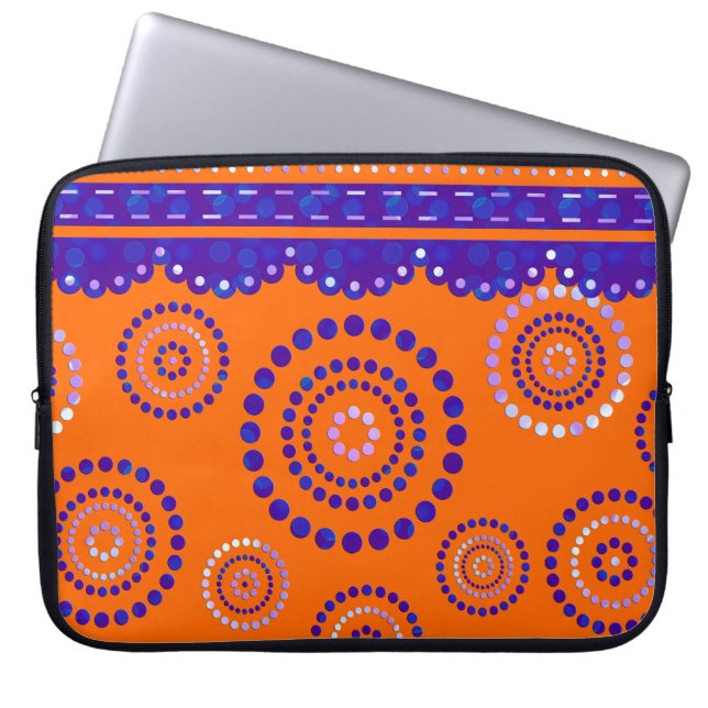Capa Para Notebook Garland ARTdeco violet blue + sua cor de fundo (Frente)