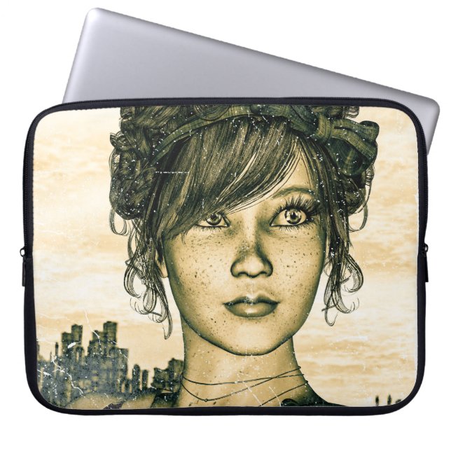 Capa Para Notebook Garota Retro (Frente)