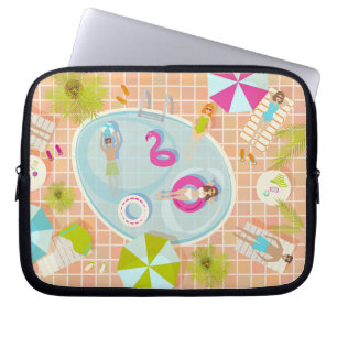 Capa Para Notebook Garotas de biquíni e rapazes jogando jogo de pisci