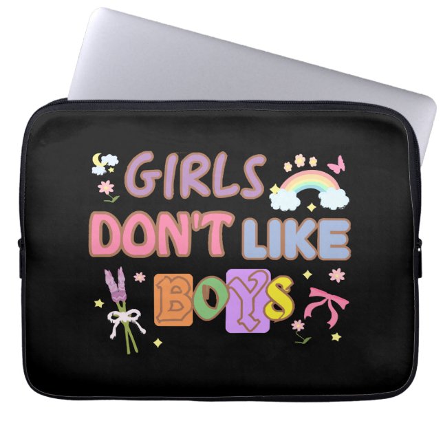 Capa Para Notebook Garotas não gostam de meninos (Frente)