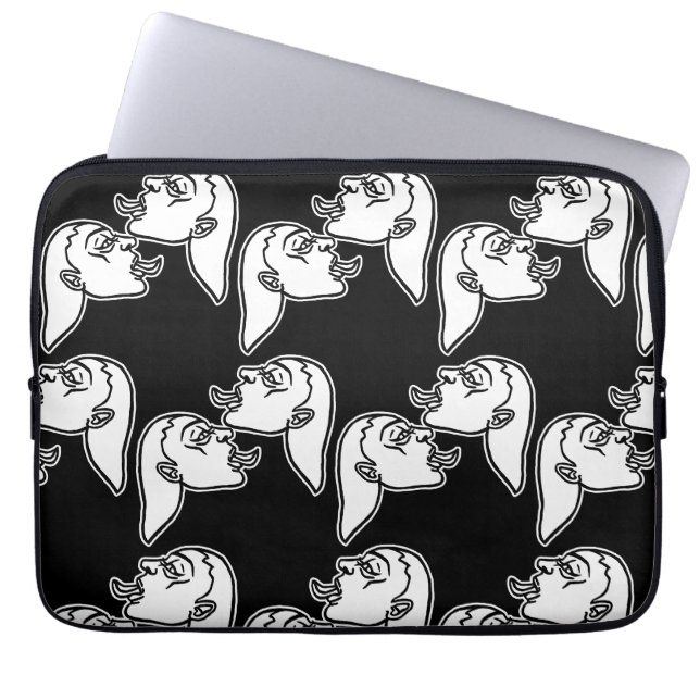 Capa Para Notebook Garotas Sedutoras Contorno Branco (Frente)