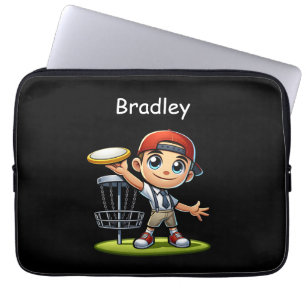 Capa Para Notebook Garotinho Bonito Jogando Golfe De Disco Personaliz