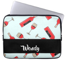 Garrafas de vinho tinto e padrão de óculos