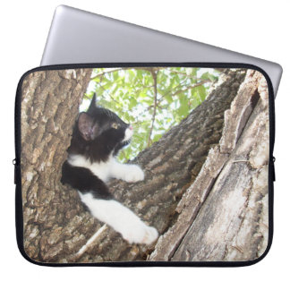 Capa Para Notebook Gatinho branco e preto