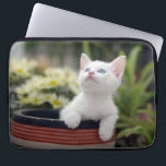 Capa Para Notebook Gatinho branco turco<br><div class="desc">Gatinho branco turco com olhos azuis</div>