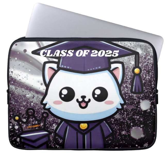 Capa Para Notebook Gatinho de Gratuação Elegante Balão de Palhaço Rox (Frente)