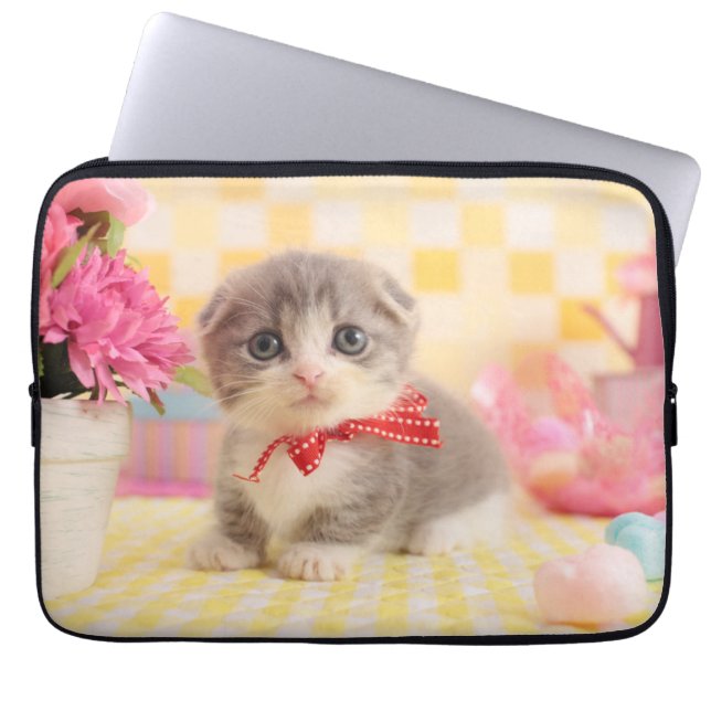 Capa Para Notebook Gatinho de Munchkin (Frente)