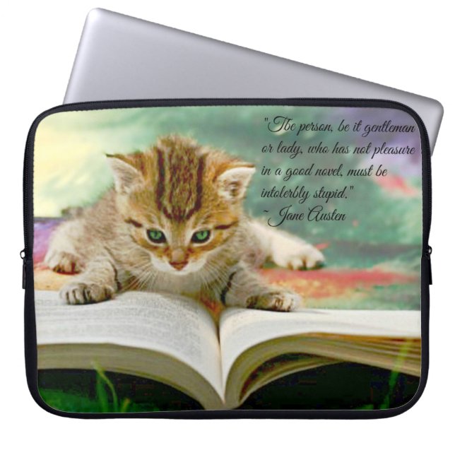 Capa Para Notebook Gatinho e cobrir engraçado do laptop das citações (Frente)