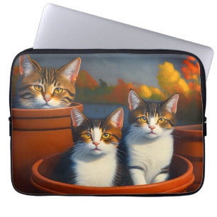 Capa Para Notebook Gatinhos de pote, Bolsa de laptop