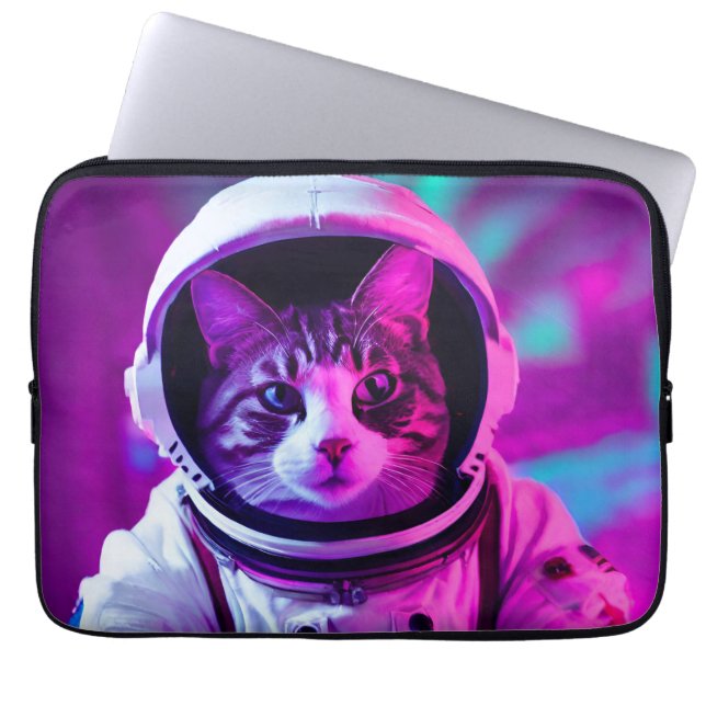 Capa Para Notebook gato astronauta (Frente)