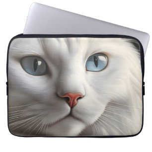 Capa Para Notebook Gato Branco