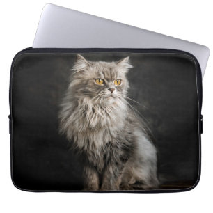 Capa Para Notebook Gato Cinza Fofo 
