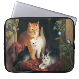 Capa Para Notebook Gato Com Gatinhos (Arte Animal)