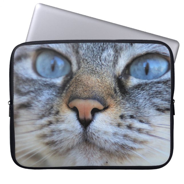 Capa Para Notebook Gato de cinza (Frente)