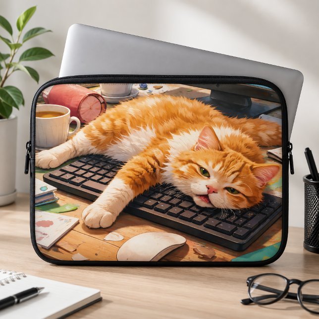 Capa Para Notebook Gato de Computador Fofo (Criador carregado)