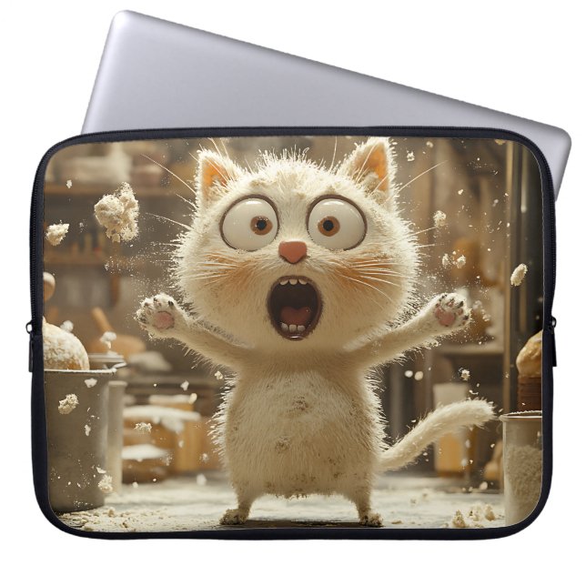 CAPA PARA NOTEBOOK GATO DE GORDURA SURPREENDIDO (Frente)