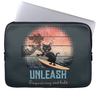 Capa Para Notebook Gato de Onda Sunset
