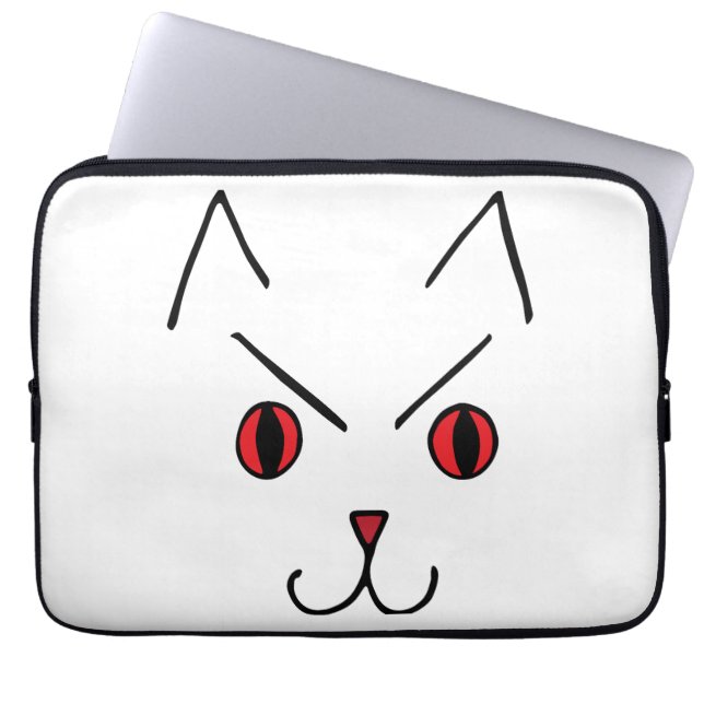 Capa Para Notebook Gato Demônio Irritado (Frente)