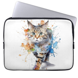 Capa Para Notebook Gato en movimiento: belleza y gracia