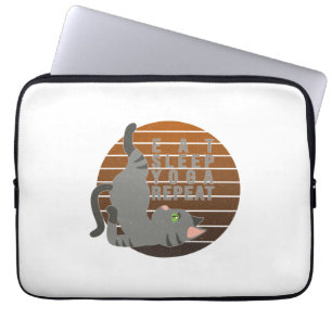Capa Para Notebook Gato engraçado bonito fazendo yoga. design de ioga