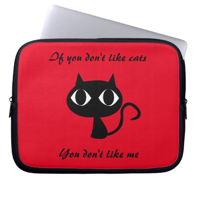 Capa Para Notebook Gato giro Bolsa de laptop cotado (Frente)