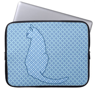 Capa Para Notebook Gato Japonês - Blue Kimono Impressão