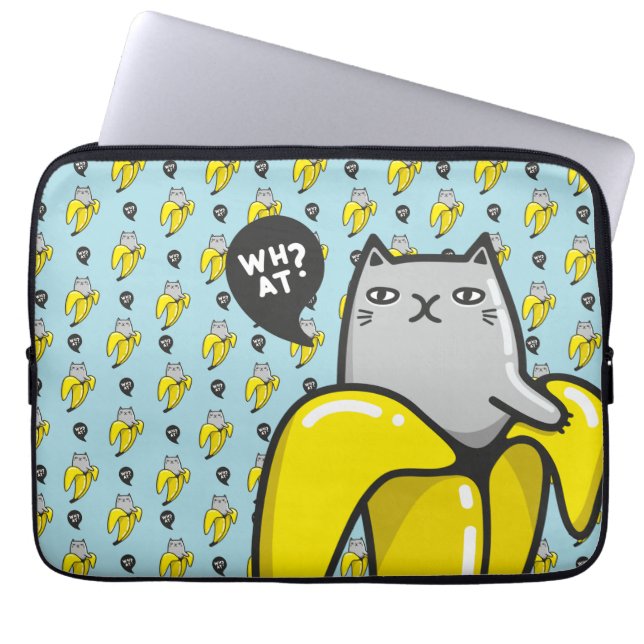 Capa Para Notebook Gato na banana (Frente)
