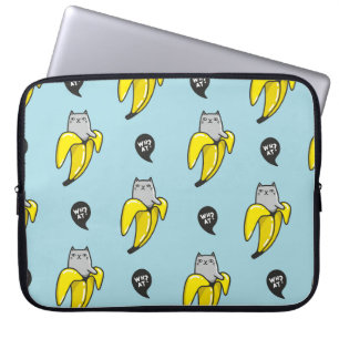 Capa Para Notebook Gato na banana
