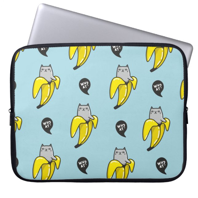Capa Para Notebook Gato na banana (Frente)