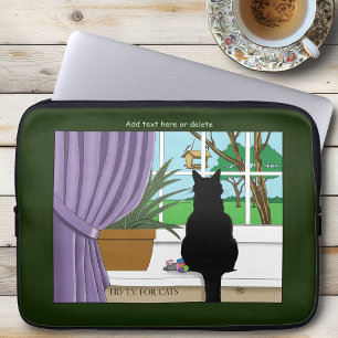 Capa Para Notebook Gato Negro Olhando Para A Janela
