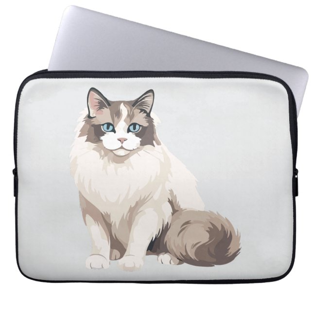 Capa Para Notebook Gato Ragdoll (Frente)