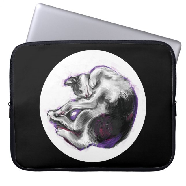 Capa Para Notebook Gato sonhando. (Frente)