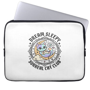 Capa Para Notebook Gato Surreal Sonolento dos Sonhos - Design Diverti