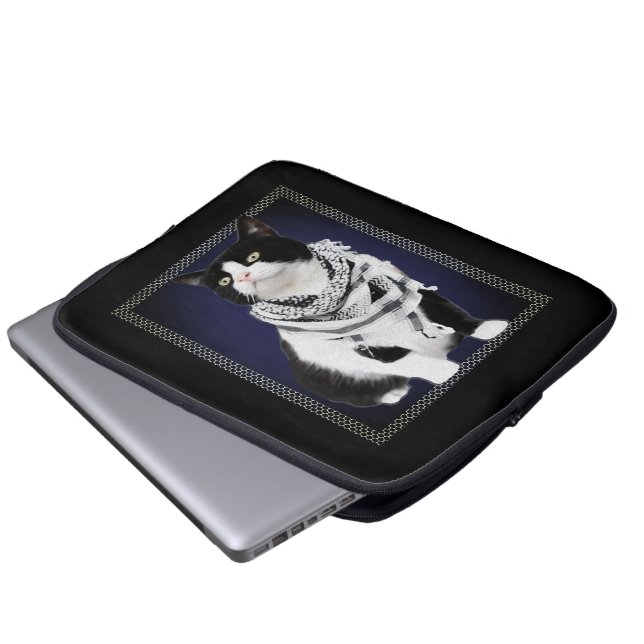Capa Para Notebook Gato tradicional palestino de Visto do Kufiya (Frente Inferior)