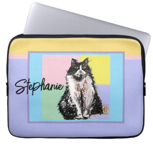 Capa Para Notebook Gato Tuxedo Pastel Gatos Mulheres Pastel Pet