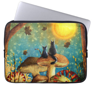 Capa Para Notebook Gatos De Cogumelo