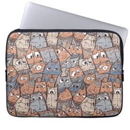 Capa Para Notebook Gatos de Desenho Animado Divertidos