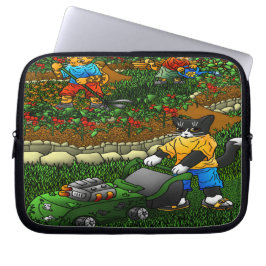 Capa Para Notebook Gatos De Jardinagem De Verão
